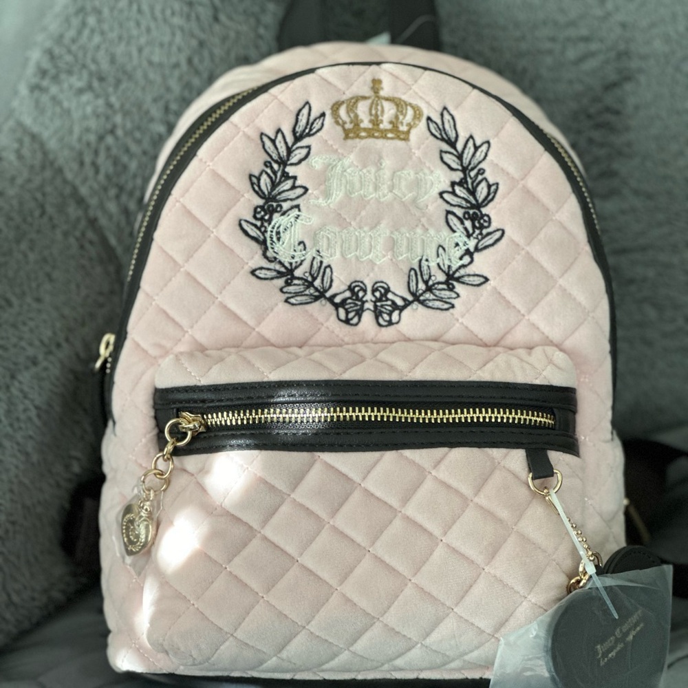 Juicy Couture Blush Quilted Backpack